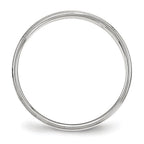 Sterling Silver 4mm Flat with Step Edge Band