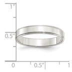 Sterling Silver 4mm Flat with Step Edge Band