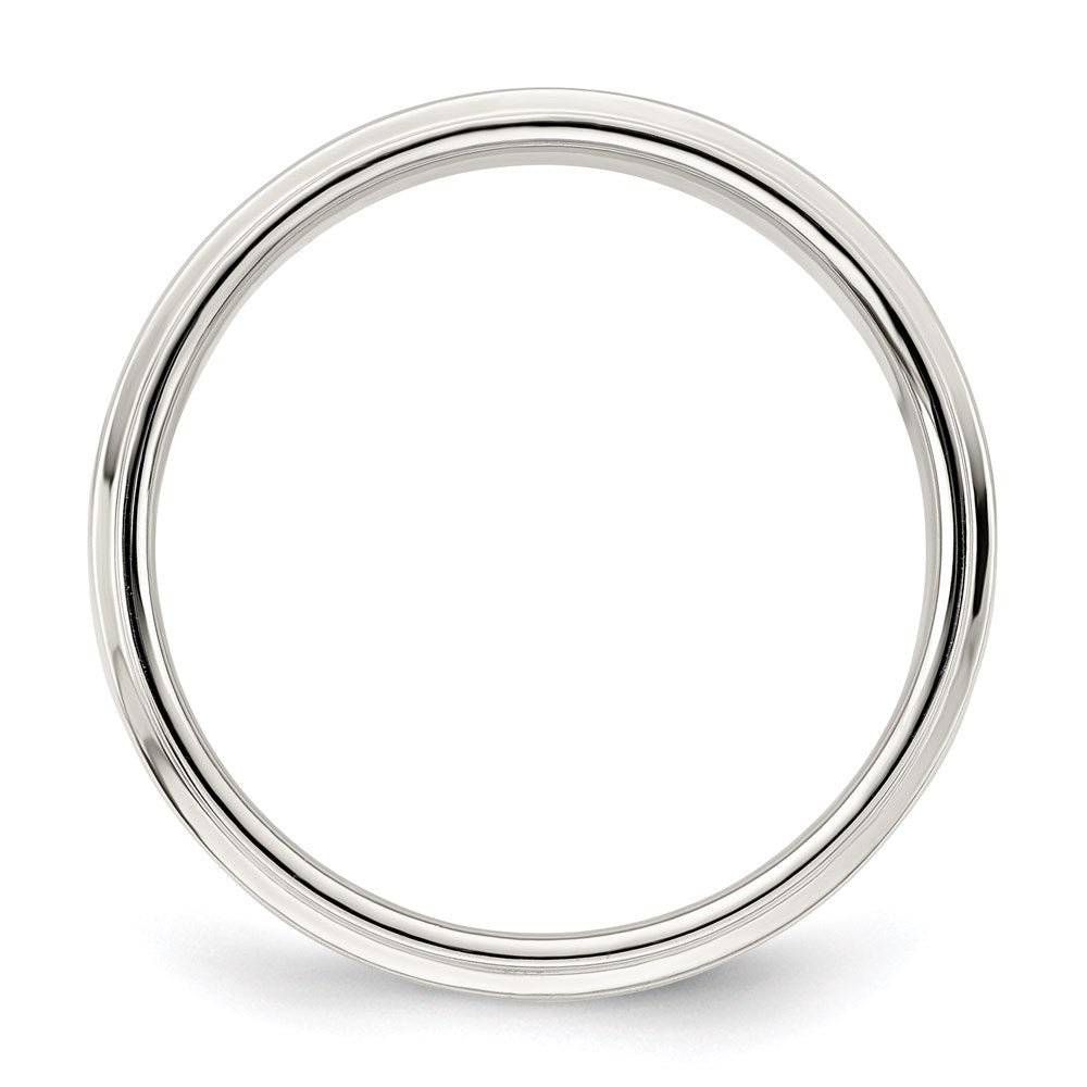 Sterling Silver 5mm Flat with Step Edge Band