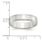 Sterling Silver 5mm Flat with Step Edge Band