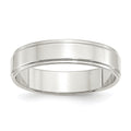 Sterling Silver 5mm Flat with Step Edge Band