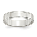Sterling Silver 5mm Flat with Step Edge Band