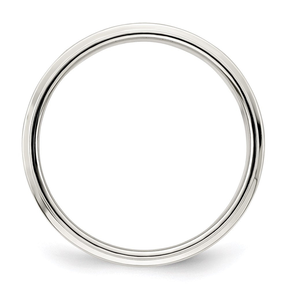 Sterling Silver 6mm Flat with Step Edge Band