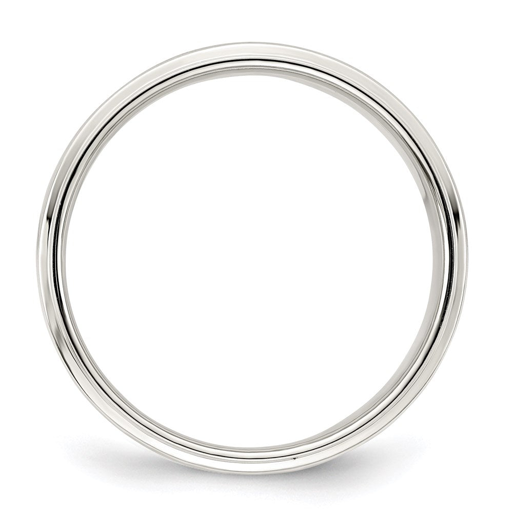 Sterling Silver 7mm Flat with Step Edge Band
