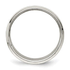 Sterling Silver 8mm Flat with Step Edge Band