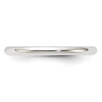 Sterling Silver 2mm Half Round Band