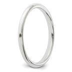 Sterling Silver 2mm Half Round Band