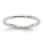 Sterling Silver 2mm Half Round Band