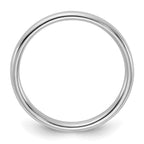 Sterling Silver Rhodium-plated 2mm Half-Round Band
