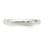 Sterling Silver 3mm Half Round Band