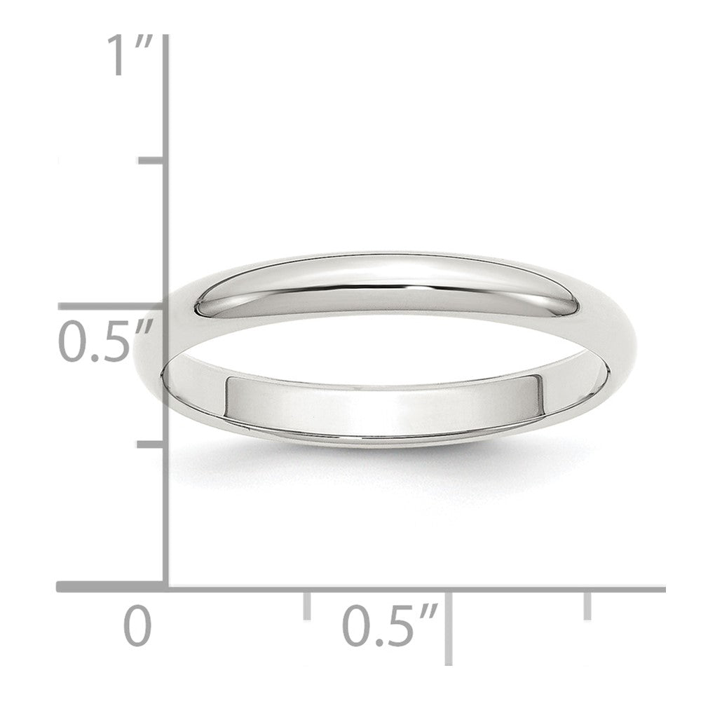 Sterling Silver 3mm Half Round Band