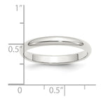 Sterling Silver 3mm Half Round Band
