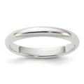 Sterling Silver 3mm Half Round Band