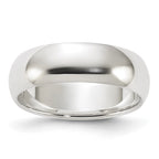 Sterling Silver 6mm Half Round Band