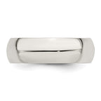 Sterling Silver 7mm Half Round Band