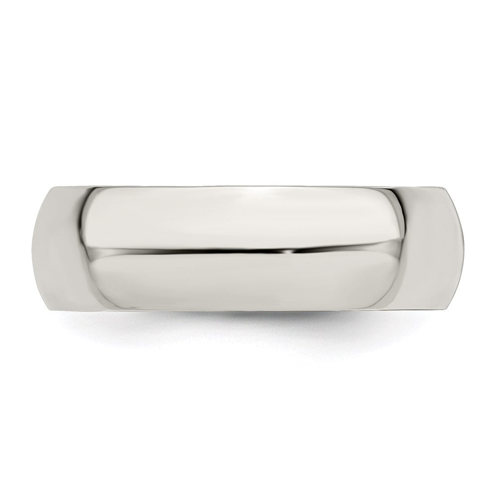 Sterling Silver 7mm Half Round Band