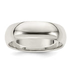 Sterling Silver 7mm Half Round Band