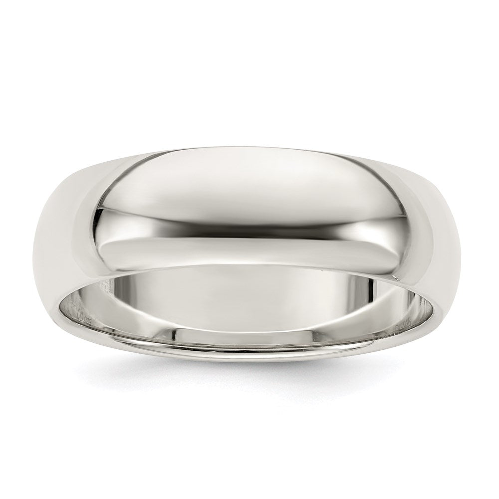 Sterling Silver 7mm Half Round Band