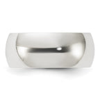 Sterling Silver 8mm Half Round Band