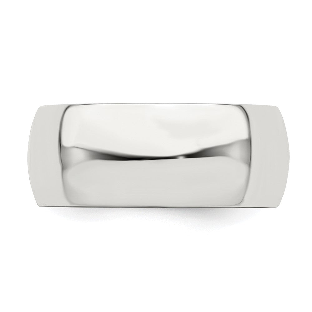 Sterling Silver 8mm Half Round Band