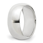 Sterling Silver 8mm Half Round Band