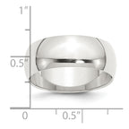 Sterling Silver 8mm Half Round Band