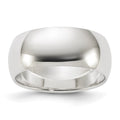 Sterling Silver 8mm Half Round Band