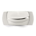 Sterling Silver 9mm Half Round Band