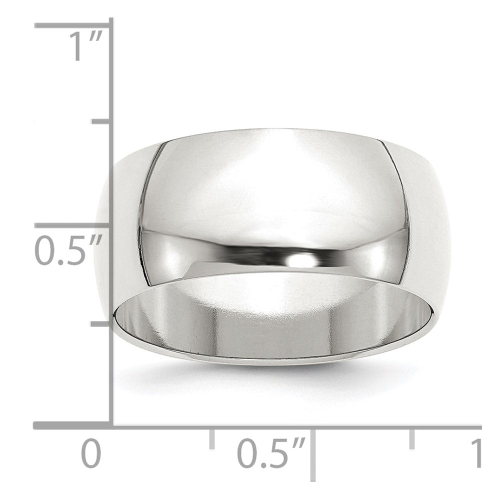 Sterling Silver 9mm Half Round Band