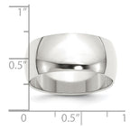Sterling Silver 9mm Half Round Band