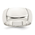 Sterling Silver 9mm Half Round Band