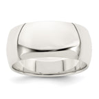 Sterling Silver 9mm Half Round Band