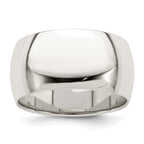 Sterling Silver 10mm Half Round Band