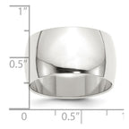 Sterling Silver 12mm Half Round Band