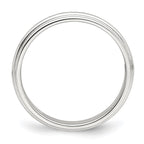 Sterling Silver 3mm Half Round Milgrain Band
