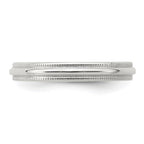 Sterling Silver 3mm Half Round Milgrain Band