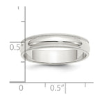 Sterling Silver 5mm Half Round Milgrain Band