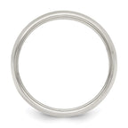 Sterling Silver 7mm Half Round Milgrain Band
