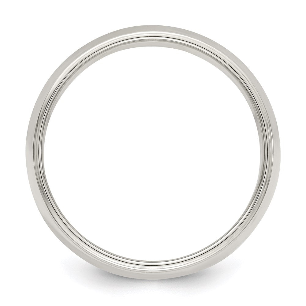Sterling Silver 7mm Half Round Milgrain Band