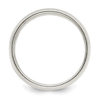 Sterling Silver 8mm Half Round Milgrain Band