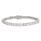 Sterling Silver Rhodium-plated CZ Tennis Bracelet