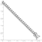 Sterling Silver Rhodium-plated CZ Tennis Bracelet