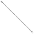Sterling Silver Rhodium-plated CZ Infinity Bracelet