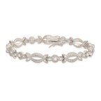 Sterling Silver Rhodium-plated CZ Bracelet