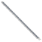 Sterling Silver Rhodium-plated Sapphire & CZ Bracelet