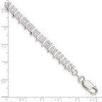 Sterling Silver CZ Fancy Polished Bracelet