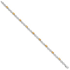 Sterling Silver Rhodium-plated Citrine Bracelet