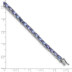 Sterling Silver Rhodium-plated Tanzanite Bracelet