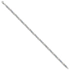 Sterling Silver Rhodium-plated Polished Tanzanite Xs 7.5 inch Bracelet
