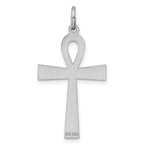 Sterling Silver Rhodium-plated Laser Cut Cross Pendant
